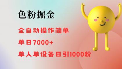 色粉掘金 全自动 操作简单 单日收益7000+ 单人单设备日引1000粉 -第16张图片