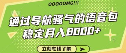 骚气的导航语音包，自用的同时还可以作为项目操作，月入8000+ -第16张图片