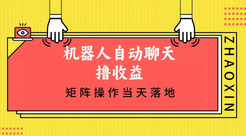 机器人自动聊天撸收益，单机日入500+矩阵操作当天落地 -第14张图片